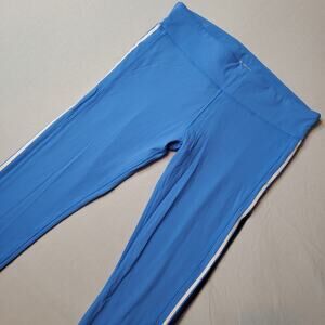 Tory Burch Sport Women's Size XL Cropped Compression Legging Blue Striped 17223